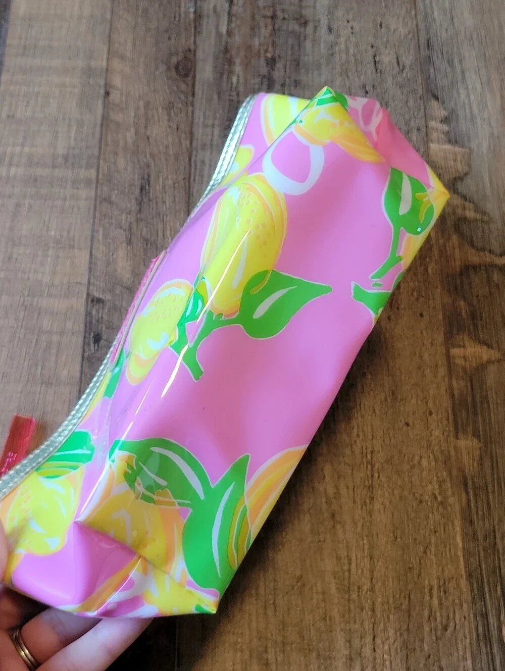 Lilly Pulitzer For Estee Lauder Lemon Print Cosmetic Bag